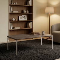 Table basse de grande taille pour salle d'attente de bureau, en panneau de particules de classe E0, avec structure métallique résistante à l'usure, modulaire, multi-scénarios, table d'appoint