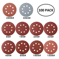 Allemand e-wt 250g Kraft 5 pouces 125mm 0/6/8 trous bois et métal polissage abrasif disque de papier de sable rond