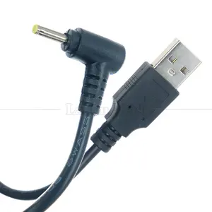 90 degrés Angle droit noir blanc 24AWG 2A courant de charge 1m USB à 2.5x0.7mm câble de chargeur DC