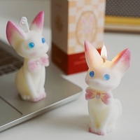 Juego de Velas Aromáticas de Cera de Soya Hechas a Mano, con Forma de Gato de Dibujos Animados, Velas de Lujo con Aroma para Navidad