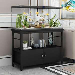 Caractéristiques modernes simples d'usine Scène sous-marine dynamique Support d'<span class=keywords><strong>aquarium</strong></span> à deux niveaux avec armoire de rangement - Product Image 4