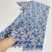 Tissu en dentelle perlée manuelle de luxe AOYI, sequins, maille écologique de haute qualité avec motif géométrique, 100 % polyester