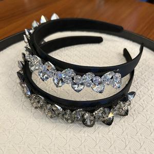 Diadema Antideslizante con Pedrería Brillante, Estilo Europeo Americano, 15cm, Accesorios para el Cabello para Mujer, para Fiestas y Compromisos - Product Image 4