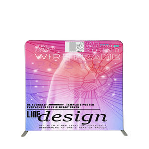 Toile de fond de stand d'exposition portable avec cadre publicitaire en tissu imprimé personnalisé - Product Image 3