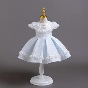 فستان سهرة جديد للفتيات الصغيرات مزين بالدانتيل والتول متعدد الطبقات لحفلات أعياد الميلاد والمناسبات - Product Image 2