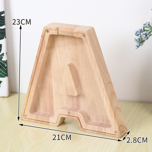 Cajas de Ahorro de Madera con Letras del Alfabeto, Cajas de Ahorro de Madera Grandes con Letras Acrílicas para Niños, Venta al por Mayor - Product Image 5