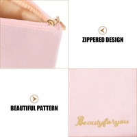 Sacs à maquillage en flanelle Yifan, pochette de rangement cosmétique en velours doux, petite trousse de maquillage, sac à maquillage avec logo personnalisé