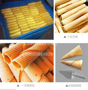 Machine à gaufres et cornets <span class=keywords><strong>de</strong></span> crème glacée professionnelle à chauffage au gaz, avec moule personnalisé - Product Image 2