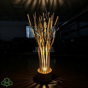 Custom IP65 Waterproof LED <b>Branch</b> <b>Light</b> Sculpture Modern Outdoor Wooden Texture Tree Shape Landscape <b>Light</b> for Park Garden Plaza - Product Image 3