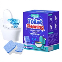 Tablettes nettoyantes pour toilettes à action continue, prolongée, persistante, désodorisantes, bactériostatiques, à libération lente et continue