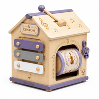 Maison de jeu en bois sur le thème de la musique, jouets Montessori en bois pour tout-petits, jeu à domicile, éducation précoce, apprentissage du rythme et de la cognition