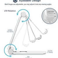 Support de téléphone portable pliable en métal Leadingplus, anti-corrosion, étanche, support de tablette flexible, réglable, universel, multi-angles