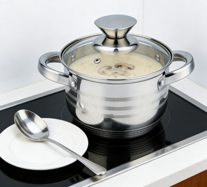 Casserole en acier inoxydable <span class=keywords><strong>Fissler</strong></span> 201, fabrication indienne, vente en gros, 6 pièces, ensemble de cuisine de qualité supérieure, casseroles à soupe et à bouillon - Product Image 2