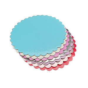 Plateau à gâteaux ondulé en carton festonné à Base ronde pour Desserts et pâtisseries, plateaux alimentaires résistants à la graisse - Product Image 2