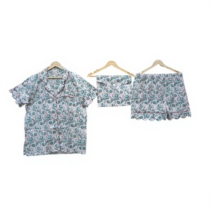 Trending 100% Cotton Kangura Pajama Set Digital <b>Printing</b> Breathable Vintage Stylish Short Night Wear Autumn Summer Spring - Product Image 1