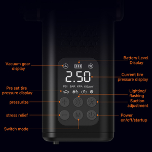 <span class=keywords><strong>Compresor</strong></span> de Aire Inalámbrico <span class=keywords><strong>USB</strong></span> 5 en 1, Bomba de Inflado Multifuncional, <span class=keywords><strong>Compresor</strong></span> de Aire Rápido de 150 psi, Portátil, con Autocomprobación de Presión de Neumáticos - Product Image 6