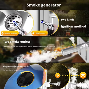 Boîte à fumer électrique pour barbecue avec copeaux de bois pour fumer les saucisses, le bacon, la viande sur le grill et les événements et rassemblements de cuisine en plein air - Product Image 3