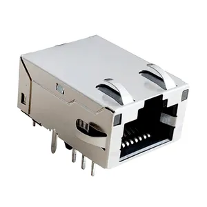 MagJack 1000Base-T à Port unique avec connecteur RJ45 à profil bas Ethernet LED Jack