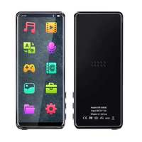 Lecteur MP4 portable avec écran tactile intégral, Bluetooth 5.0, musique HiFi sans perte, radio FM durable, haut-parleur intégré, lecteur vidéo HD