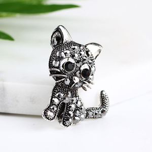 Broche Vintage Noir Chat Mignon Animal Broche Corsage Bijoux Vêtements - Product Image 3