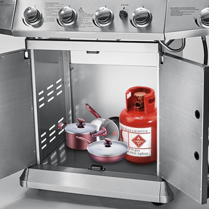 Pemanggang BBQ barbekyu, untuk dapur luar ruangan 4 pembakar GAS baja tahan karat penuh - Product Image 4