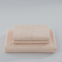 Parure de lit 4 pièces en polyester pour lit Queen Size et King Size – Draps de lit en gros