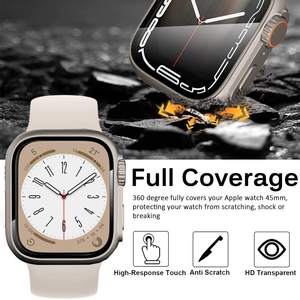 ฟิล์มกันรอยกระจกนิรภัยแบบ 2 in 1 รุ่นใหม่สั่งทำจากโรงงาน + เคส PC สำหรับ Apple Watch Ultra 49 มม. ป้องกันเต็มจอ ติดตั้งง่าย - Product Image 4