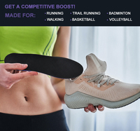 Semelles de sport haute performance en fibre de carbone avec soutien de la voûte plantaire et absorption des chocs pour la course à pied, le marathon et le basketball