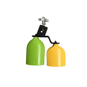 Campana di legno Bull Bell, Campana di plastica Bangzi, Campana a doppia testa bicolore, Campana a tono medio e basso, <span class=keywords><strong>Strumento</strong></span> a percussione - Product Image 2