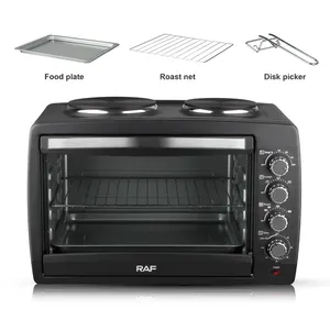 Cuisinière multifonction de grande capacité 2 en 1, grille-pain 55l, four de cuisson, fours de comptoir avec plaque chauffante