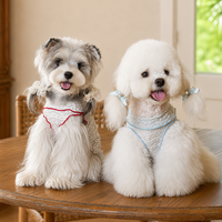 Gilet en dentelle professionnel pour chien B2B, vêtements pour animaux de compagnie en tricot ajouré doux et respirant avec logo personnalisable, livraison rapide en 7 jours