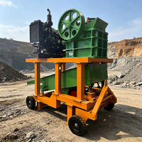 Concasseur à mâchoires mobile compact PE150X250 avec crible, moteur AC, acier à haute teneur en manganèse, haute productivité pour le concassage de roches et de béton