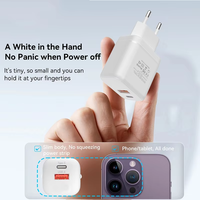 Chargeur mural PUJIMAX 20W à vente rapide, type C 5V/3A, adaptateur USB A de voyage pour téléphones, montres connectées, chargeur rapide portable mini