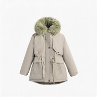 Veste d'hiver chaude à la mode-Veste en duvet à capuche pour femme-Veste-Manteau épais de grande taille-Vêtements serrés