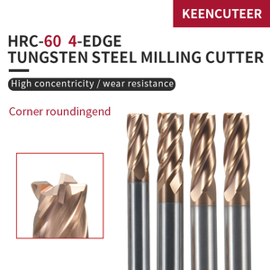 Fraise à queue sphérique en carbure HRC 60 à 2 dents, revêtement bronze haute précision, R0.5-R10, pour usinage CNC en acier au tungstène pour finition de moules - Product Image 1