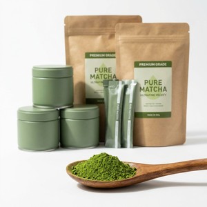 Food and Drinks Supplement Green Tea Powder Matcha <b>Tin</b> Can Ceremonial Matcha Powder - Product Image 2