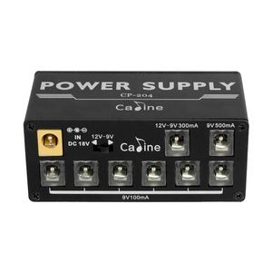 Alimentation à découpage <span class=keywords><strong>Caline</strong></span> pour pédales d'effets de guitare CP-204 Mini Power Station Entrée 18V Sorties 9V/12V Courant 100-500mA - Product Image 1