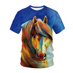 T-<span class=keywords><strong>shirt</strong></span> d'été imprimé en 3D pour homme, haut à manches courtes avec imprimé Animal, Streetwear - Product Image 6