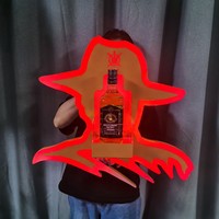 Support à vin lumineux LED en forme d'As de Pique, bar à chapeaux arc-en-ciel pour fêtes et bars KTV