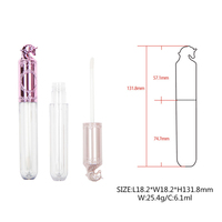 Emballage de luxe personnalisé pour gloss à lèvres Licorne, conteneur vide pour rouge à lèvres, tubes de gloss en plastique avec applicateur, marquage à chaud, couleur personnalisée