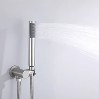 Système de douche de salle de bain moderne en acier inoxydable de haute qualité, douche de pluie murale, ensemble de douche de pluie pour bain, appartement, hôtel