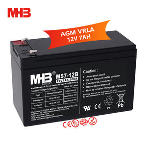 Mhb Ms7-12B 유지 보수 무료 소형 Sla Vrla 밀봉 납산 UPS 배터리 12V 7ah 20hr 알람 시스템 사양 - Product Image 1