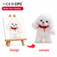 Boneka Anjing Lucu, Mainan Plushie Custom, Boneka Hewan Kartun Lembut, Isi Kapas PP, Pereda Stres, Hadiah Ulang Tahun Anak, Boneka Anjing Putih