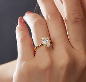 Anillo Abierto de Plata de Ley S925 con Moissanita en Forma de Pera, Diseño Minimalista de Lujo Ligero, Anillo de Compromiso y Boda para el Dedo Índice - Product Image 6
