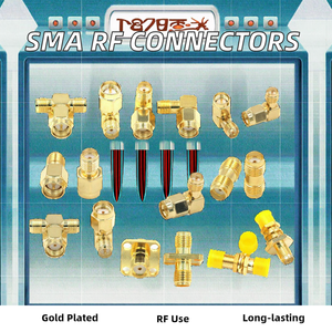 Chất lượng cao RF Coaxial <span class=keywords><strong>Adapter</strong></span> cho SMD nối nam đến nữ mạ vàng thẳng TEE Ba khuỷu tay làm bằng đồng bền - Product Image 4