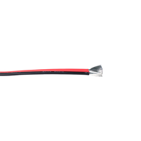 Fil de cuivre étamé torsadé parallèle 2 conducteurs rouge et noir 12 AWG, résistant à la chaleur 200°C, isolation en caoutchouc silicone 600V