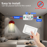 Interrupteur sans fil cinétique autoalimenté RF 433 MHz, sans pile, pour éclairage LED et ventilateur, kit mural marche-arrêt