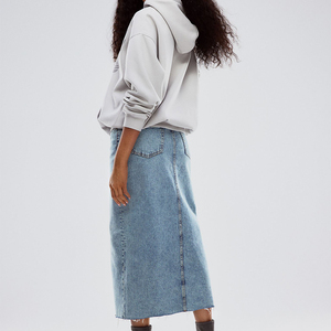 100% Polyester femmes à manches longues pull Fit mince décontracté sweat à capuche robe plaine femme sweats à capuche - Product Image 2