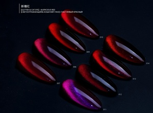 เจลทาเล็บกันยูวีพร้อมกลิตเตอร์<span class=keywords><strong>สี</strong></span>แดงและตาแมวสำหรับมืออาชีพสร้างแบรนด์ของคุณเอง - Product Image 5