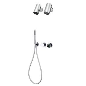 ชุดฝักบัวอาบน้ำแบบฝังผนังอเมริกันสแตนดาร์ด พร้อมระบบน้ำร้อนน้ำเย็น สีเทาปืน - Product Image 6